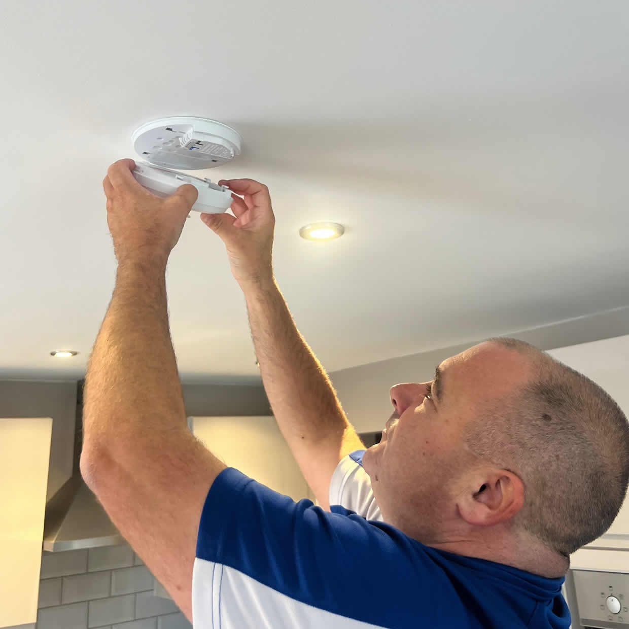 Different types of smoke and heat alarms installed in Greenwich